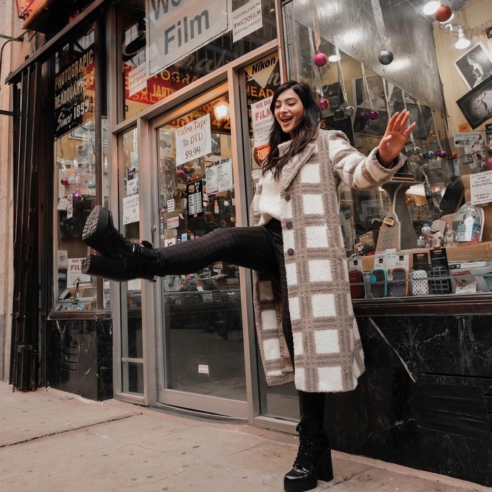 Checkered coat form Anthropologie